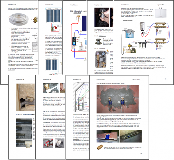 Voorbeeldpagina's cursus sanitaire installaties